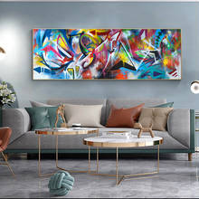 Cores abstratas cartaz da lona azul e amarelo pintura da arte da parede quarto sala de suspensão arte moderna imprime sem moldura 2024 - compre barato