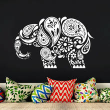 Creative Design Animal India Elephant Ornament Bohemian Wall Sticker Vinyl Home Deocr For Living Room Bedroom Decals Mural 3A21 2024 - buy cheap