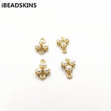 New arrival! 16x11mm 100pcs zinc alloy Imitation pearls Connectors for earrings/earrings accessories/Earring parts DIY 2024 - buy cheap