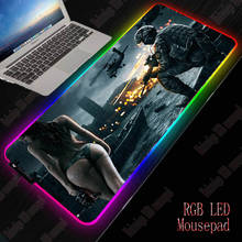 Mrgbest-mousepad gamer para meninas, rgb, com luz de fundo, tamanho grande, xxg 2024 - compre barato