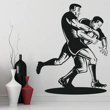 Rugby Tackle Sports Wall Sticker For Living Room Vinyl Wall Decal Fitness Centre Bedroom Decor Accessories Removable W257 2024 - buy cheap