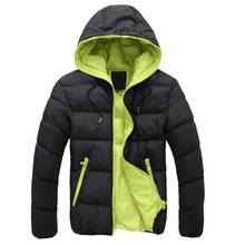 Мужская однотонная куртка-пуховик Luogen, Повседневная парка на молнии с капюшоном, большие размеры, зима 2019 2024 - купить недорого