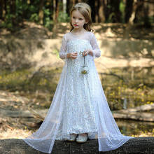 Crianças fantasiar-se fantasia roupas para meninas floral festa de aniversário vestido crianças neve rainha princesa traje roupa para festa de halloween 2024 - compre barato