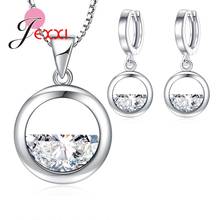 New Design 925 Sterling Silver Fashion Jewelry Sets For Women Pendant Necklaces Earrings Sets Geometric Wedding Accessorry 2024 - buy cheap
