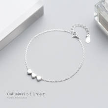 Colusiwei Romantic Heart To Heart Lobster Lock Link Chain Bracelets for Women 925 Sterling Silver Fashion Simple Jewelry Gifts 2024 - buy cheap