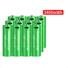 Batería de litio recargable por USB AA, 1,5 v, 3400mWh, carga rápida a través de cable Micro USB, 12 unids/lote, nueva 2024 - compra barato
