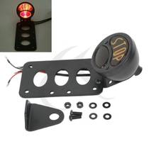 Motorcycle STOP Side Mount License Plate Bracket Red Brake Tail Light For Harley Chopper 2024 - buy cheap
