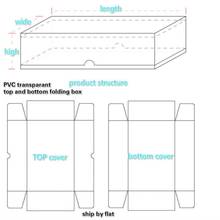 Caixa de embalagem de pvc transparente, 10 para 16cm, 20cm, 30cm, em pvc, com concha de borracha de plástico, capa de andorinha para cima e para baixo, caixas dobráveis para presente 2024 - compre barato