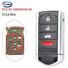 New 4 Button Smart Remote Car Key Fob 313.8Mhz for 2010-2013 Acura ZDX FCC ID: M3N5WY8145 2024 - buy cheap