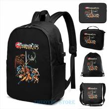 Funny Graphic print Thundercats USB Charge Backpack men School bags Women bag Travel laptop bag 2024 - compre barato
