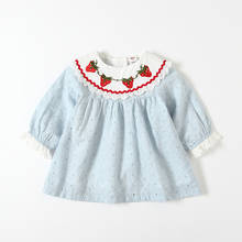 Autumn Baby Dress Lantern Sleeve Infant Dress Embroidery Toddler Girls Princess Dresses Fashion Baby Girls Clothing 0-3Y 2024 - buy cheap