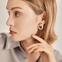 Minimalist Twist Metal Drop Earrings For Women Simple Geometric Earrings Wedding Party Girl's Unusual Earrings 2021 Trend 2024 - buy cheap