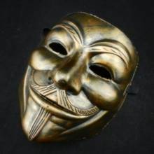 Jokes Anonymous Guy Fawkes-máscara para adultos, disfraz de Macka, Halloween, V, Vendetta, fiesta, Cosplay 2024 - compra barato