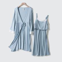 2Pcs/Set  Maternity Pajamas Pregnancy Nursing Dress Nursing Pregnant Sleepwear Breastfeeding Nightgown Pregnant Women Clothes 2024 - buy cheap