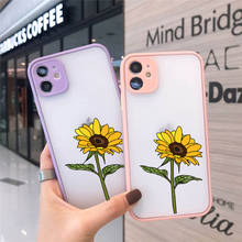 JAMULAR-funda de teléfono con flor de girasol para iPhone, carcasa dura transparente mate, para modelos 12 Pro, 11, XS MAX, X, 7, XR, SE2020, 8, 6Plus 2024 - compra barato