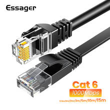 Кабель Ethernet Essager Cat6, кабель Lan, UTP Cat 6 RJ 45, сплиттер, сетевой Соединительный кабель, шнур RJ45 для ноутбука, Интернет-модема, маршрутизатора 2024 - купить недорого