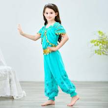 Jasmine-vestido de Cosplay para niñas, traje de baile del vientre, Aladdin, Árabe 2024 - compra barato