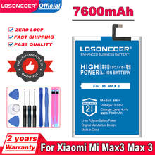 Losoncoer marca superior 100% novo 7600mah bm51 bateria para o telefone xiaomi mi max3 max 3 em estoque 2024 - compre barato