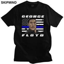 2020 In Memory of George Floyd T Shirt I Can't Breathe T-Shirt Men Short Sleeved Black Lives Matter Tshirt Cotton Slim Fit Tee 2024 - buy cheap