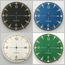 33.2mm bliger/relógio estéril dial peças verde luminoso ajuste nh35 nh35a movimento automático 2024 - compre barato