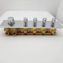 Válvula de mezcla termostática, mezclador termostático de 4 vías, mezclador de ducha oculto, desviador, Control de termostato automático, grifos cromados SUS 2024 - compra barato