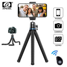 APEXEL Flexible Tripod for phone With Metal Tripod Ball Heads Quick Release Ballhead Mount for DSLR Camera Selfie Stick Tripod 2024 - buy cheap