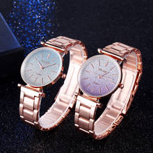 Hot Sale Women Gradient Starry Sky Watch Luxury Ladies Stainless Steel Quartz Watches YOLAKO Clock Relogio Feminino 2024 - buy cheap