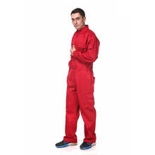 100% Cotton Red Working Coveralls Industrial Workwear Clothes Mechanic Overall For Men 2024 - buy cheap