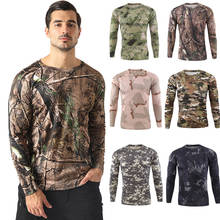 Autumn Camouflage Long Sleeve T-Shirts For Men Casual Base Layer Running Sport Shirt Outdoor Hunting Camping T-Shirt Plus Size 2024 - buy cheap