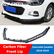 Separador de ABS con fibra de carbono para Chevrolet Cavalier, paleta de labios para parachoques delantero de coche, modificación, 3 uds., 2016-2019 2024 - compra barato