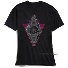 Seed Of Life Men T Shirts Summer T-Shirt 2018 Popular Geometric Mandala Tshirt Short Sleeve Tops Crewneck 100% Cotton Black Tee 2024 - buy cheap