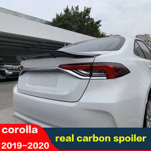 Ceyusot para real fibra de carbono acessórios do carro spoiler corolla 2019 2020 novo toyota corolla traseiro spoiler asa r estilo 2024 - compre barato