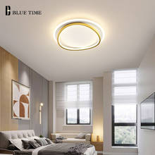 Lâmpadas led de teto para sala de estar, sala de jantar, cozinha, design simples, preto e dourado 2024 - compre barato