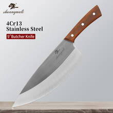 Cleaver Butcher Knife 4Cr13 Stainless Steel Kitchen Knives Utility Slicing Chicken Cutting Meat Butcher Knife With Wooden Handle 2024 - buy cheap
