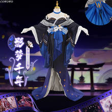 Anime! Onmyoji Shiranui YingMengQianNian Skin Elegant Dress Uniform  Cosplay Costume Halloween Party Outfit For Women 2021 NEW 2024 - buy cheap