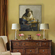 The Lacemaker-pósteres de papel Kraft Vintage para decoración del hogar, impresiones en lienzo, pinturas al óleo, imagen artística para pared, sala de estar 2024 - compra barato