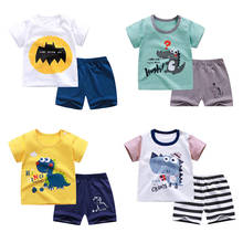 0-6Y Boy Girl Clothes Sets Suits Summer Baby Toddler Short Sleeve T-shirt Kids Shorts Two-piece Set 2024 - buy cheap