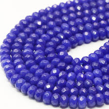 5X8mm Dark Blue Chalcedony Accessories Crafts Loose Beads DIY Natural Stone Faceted New Jewelry Making Design 15inch Women Gifts 2024 - buy cheap