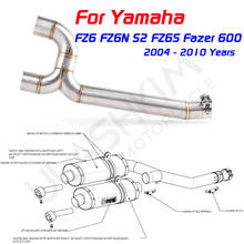 Выхлопная труба для мотоцикла FZ6S FZ6N S2 Fazer600 для Yamaha FZ-6N FZ6 Fazer600 без выхлопной трубы 04-10 лет 2024 - купить недорого