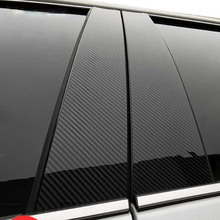 BOOMBLOCK-pegatina decorativa del pilar B de la ventana del coche, molduras de marcos de fibra de carbono para Toyota Camry 8th 2018 2019 2024 - compra barato