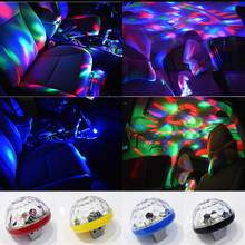 USB Mini Disco Stage Lights Led Xmas Party DJ Karaoke Car Decor Lamp Cellphone Music Control Crystal Magic Ball Colorful Light 2024 - buy cheap