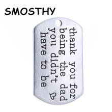 20pcs high alloy 20*33mm thankyou for being the dad you didn't have to be charm DIY dad's day gift handmaking accessories SMC241 2024 - buy cheap