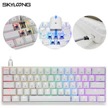 Механическая игровая клавиатура SKYLOONG GK61, клавиши из АБС-пластика, RGB подсветка, программируемая Проводная игровая клавиатура для настольного ПК/ноутбука/планшета 2024 - купить недорого