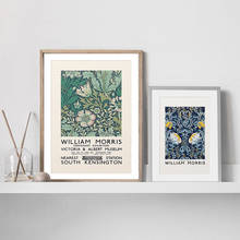 Vintage Floral Illustration William Morris Museum Exhibition Poster Canvas Painting Print Wall Art Pictures Living Room Decor 2024 - buy cheap