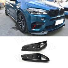 Car Dry Carbon Fiber Front Foglamp Air Vent Trim Eyelids Grill Covers For BMW X5M F85 X6M F86 2015 -2019 Car Styling 2024 - buy cheap