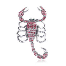 New Crystal Animal Scorpion Brooch Metal Insect Lapel Pins Fashion Suit Shirt Corsage Women and Men Clothing Accessories Jewelry 2024 - buy cheap