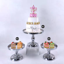 Набор Подставка для торта с серебряными кристаллами металлические украшения для кексов десертный пьедестал для вечеринок 2024 - купить недорого