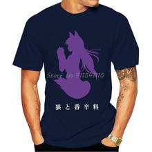 Camiseta con estampado gráfico de Lobo y especias para hombre, camisa de manga corta de Anime, camisetas de algodón, ropa de calle Harajuku 2024 - compra barato