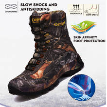 CUNGEL Мужская Уличная Высококачественная брендовая походная обувь, тактические ботинки, зимняя армейская Спортивная Треккинговая спортивная обувь для альпинизма, камуфляжная обувь 2024 - купить недорого