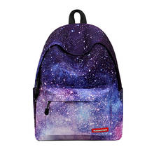 Mochila feminina de lona para escola, mochila escolar com estampa de estrelas do universo espaço, de lona para estudantes da faculdade 2024 - compre barato